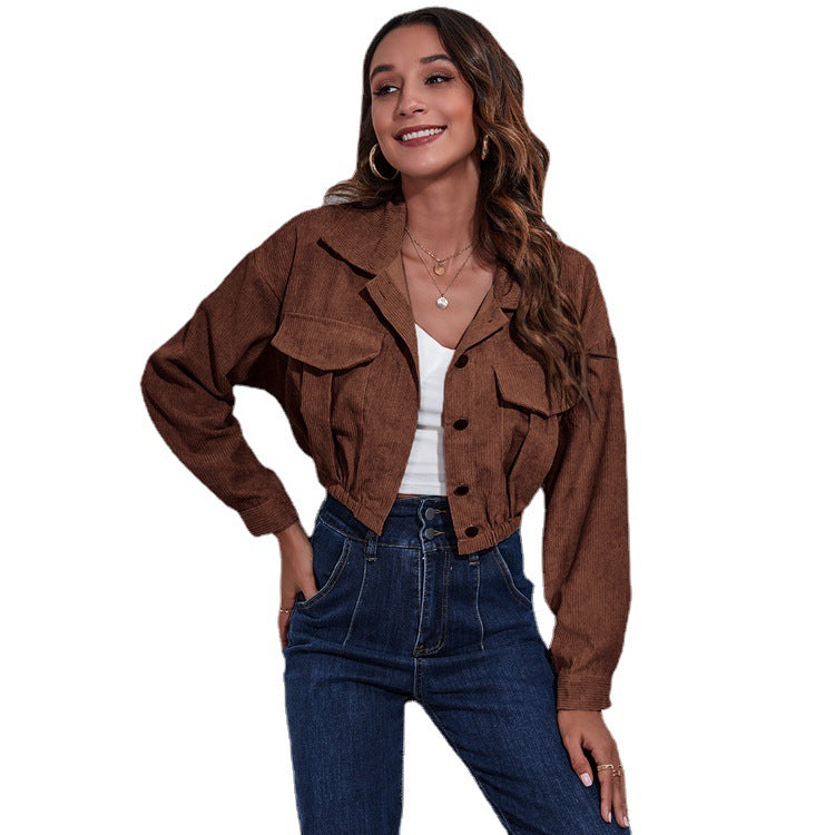 Corduroy Cropped Jacket