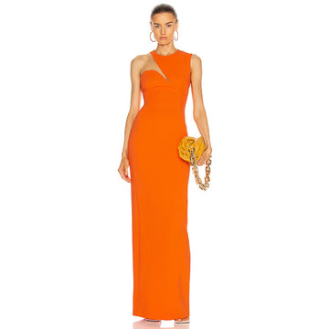 Orange Evening Party Dress